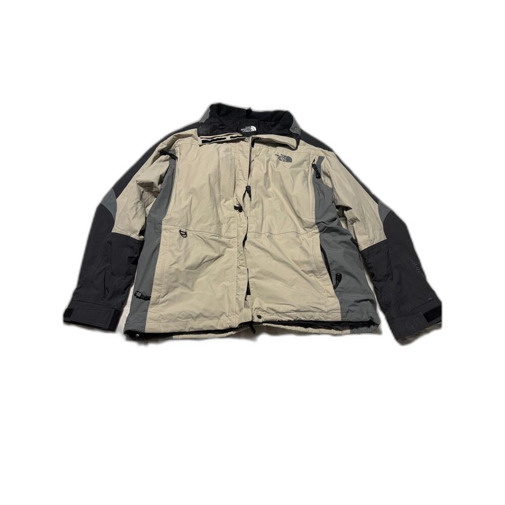 Vintage The North Face HyVent mountain jacket Gray Beige Womens Size XL